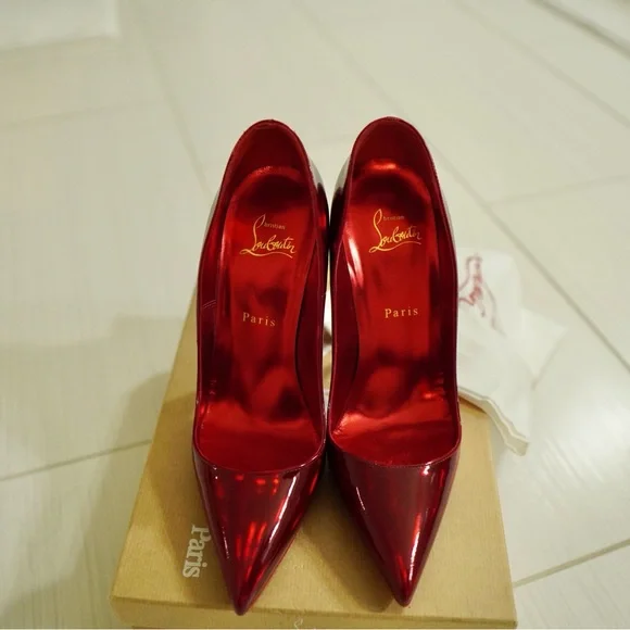 Christian Louboutin Red Patent Leather Heels - Picture 5 of 5